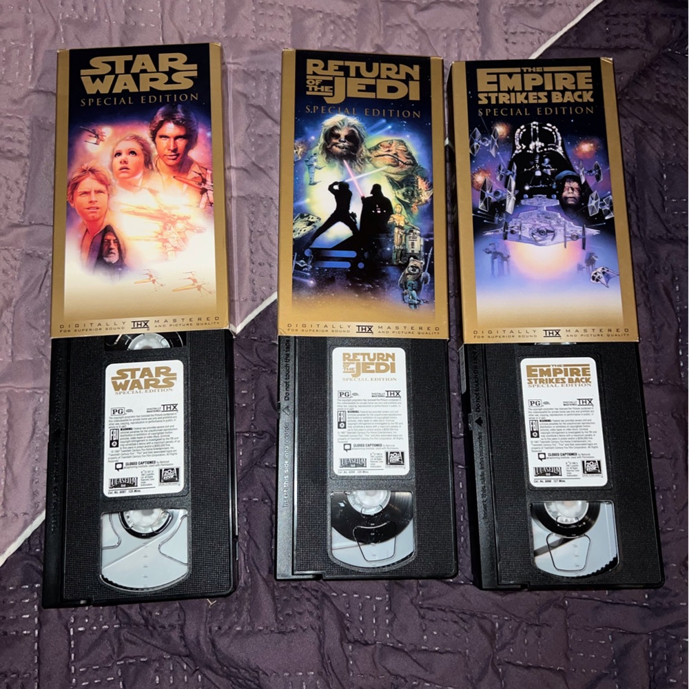 Gold box Star Wars trilogy VHS